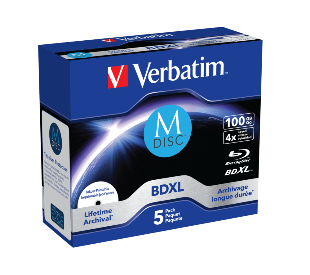 Verbatim MDISC Lifetime archival BDXL 100GB - 5er-Pack, Jewel Case