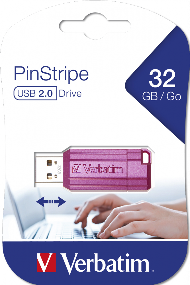 PinStripe USB-Stick 32 GB - Hot Pink