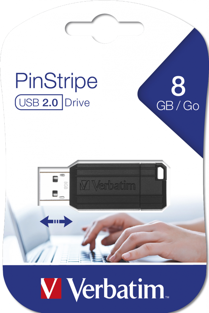 PinStripe USB-Stick 8 GB - Schwarz