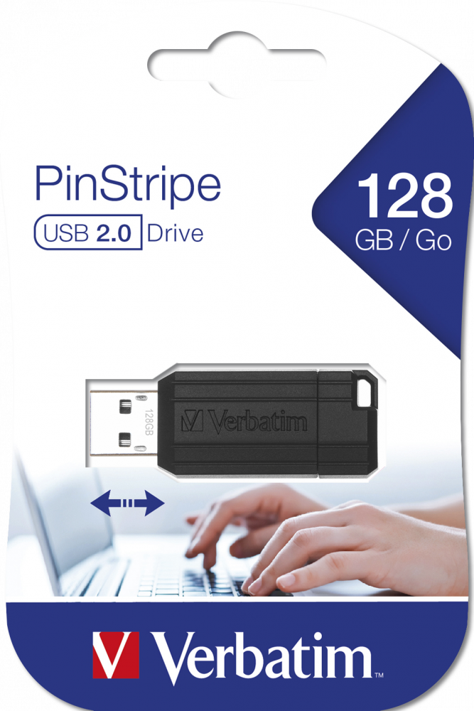 PinStripe USB-Stick 128 GB - Schwarz