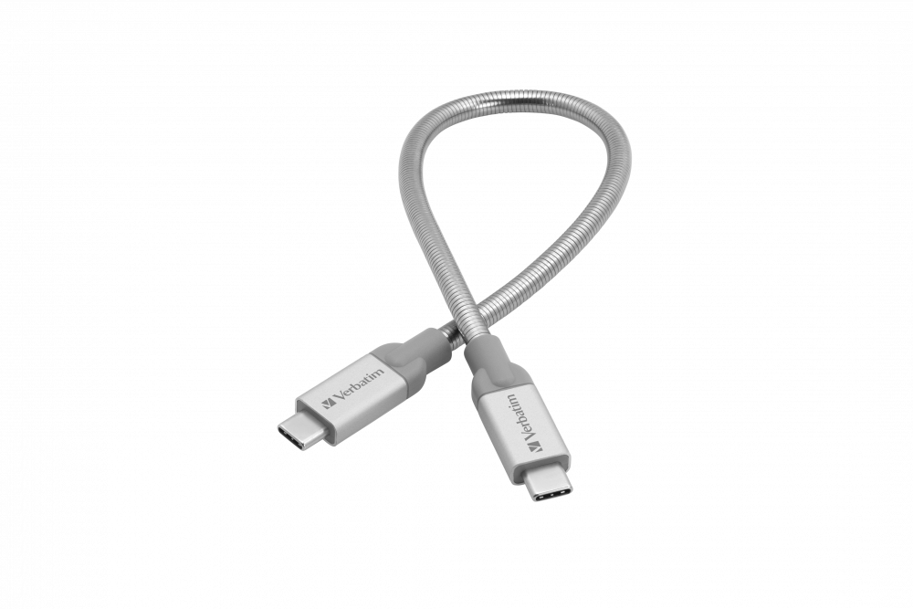 USB-C to USB-C Cable Stainless Steel Sync & Charge USB 3.1 GEN 2 - 30cm