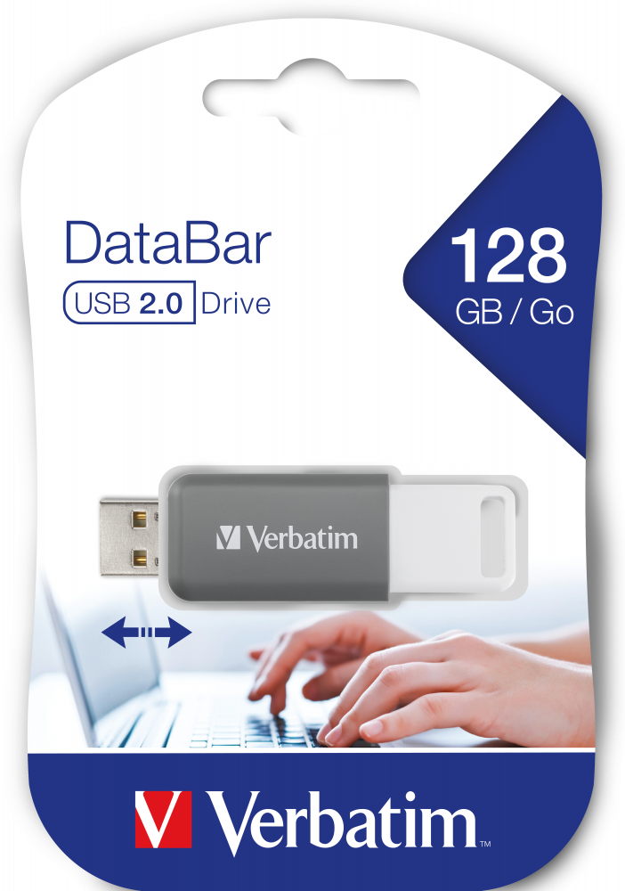 DataBar USB-Stick 128 GB Grau| Verbatim