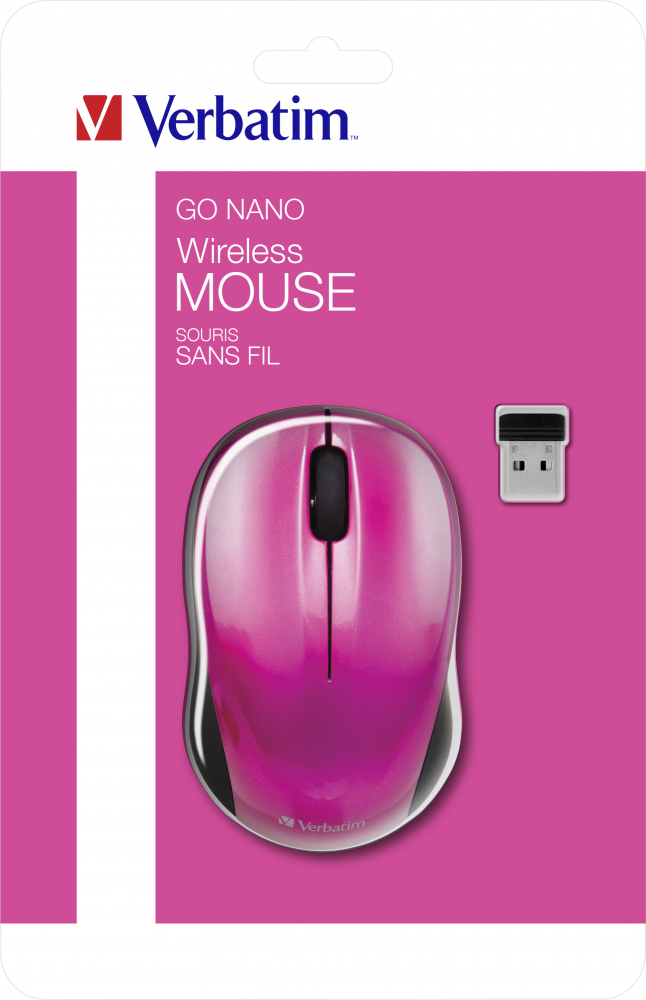 Kabellose GO NANO-Maus Hot Pink
