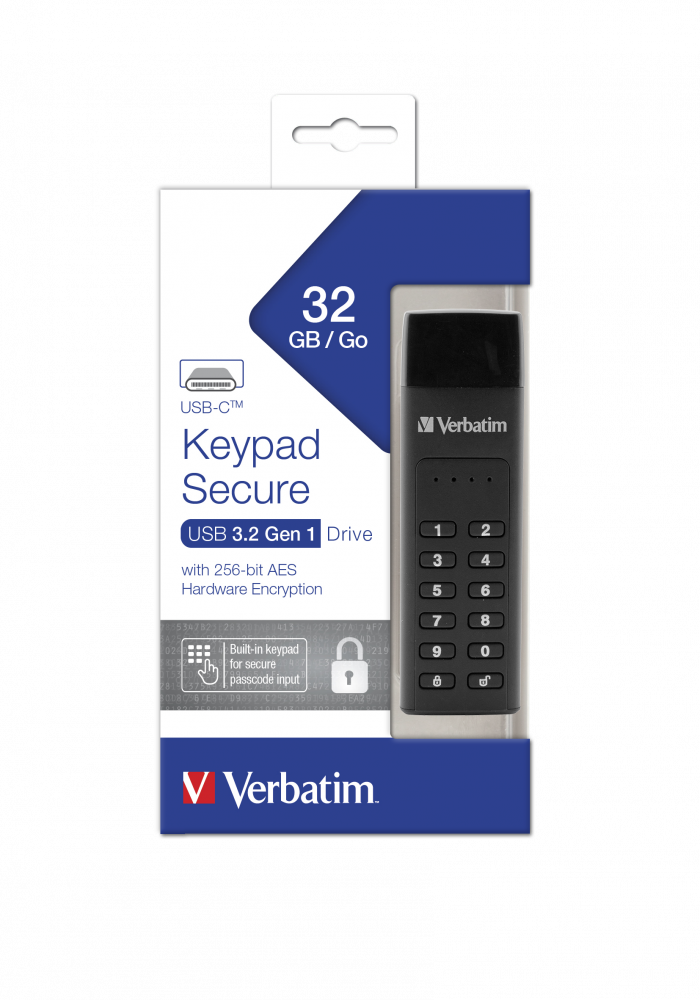Keypad Secure USB-C Drive 32GB