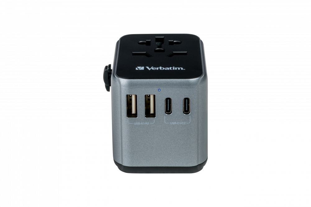 Universal-Reiseadapter UTA-03 Stecker mit USB-C PD und QC, 2 USB-C- und 2 USB-A-Anschlüssen